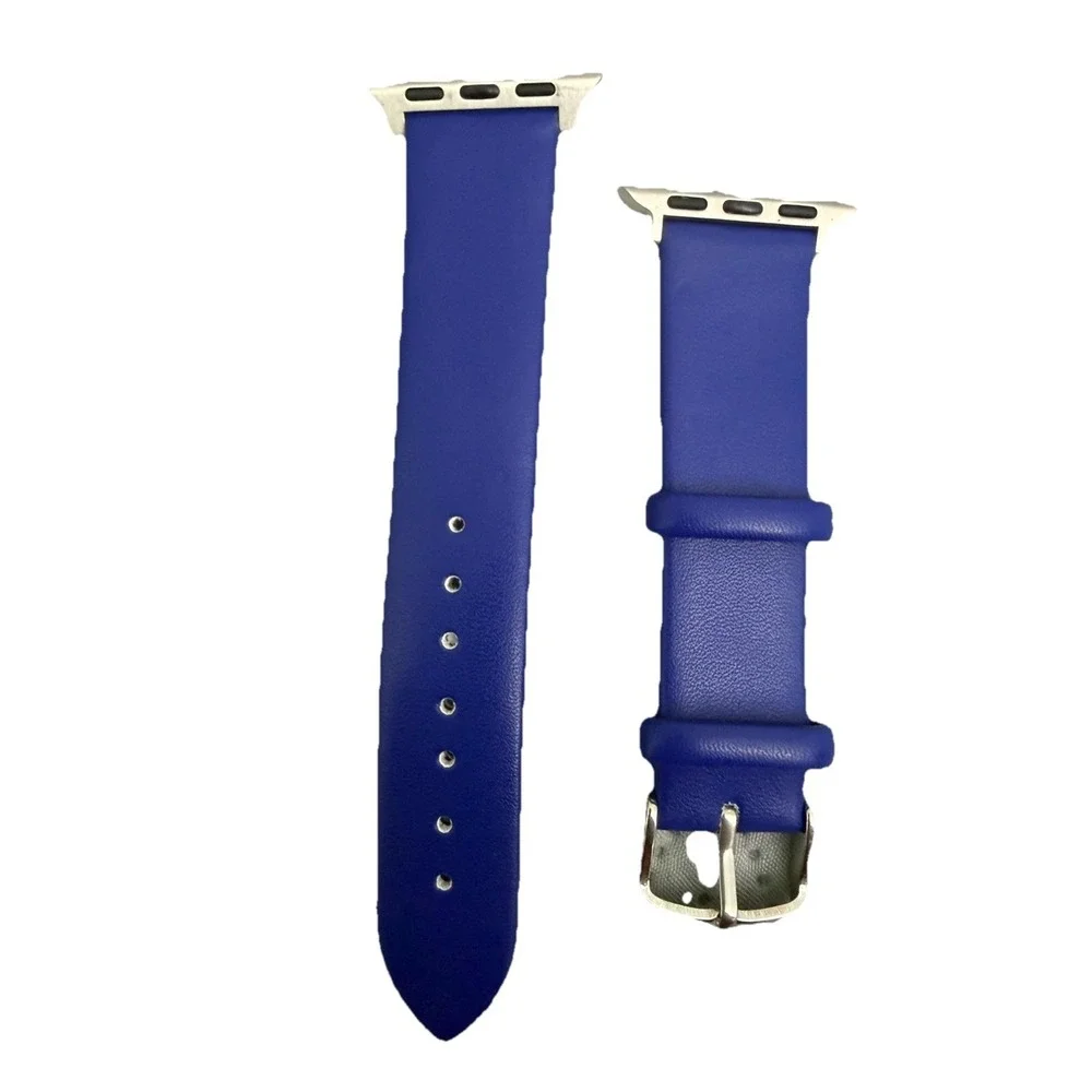Unisex's Genuine Leather  Smartwatch Watch Band Blue Size 38-40 MM New‎
